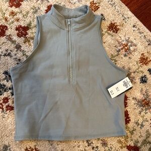 NWT Contour Light Green Zip-Up Tank, size small